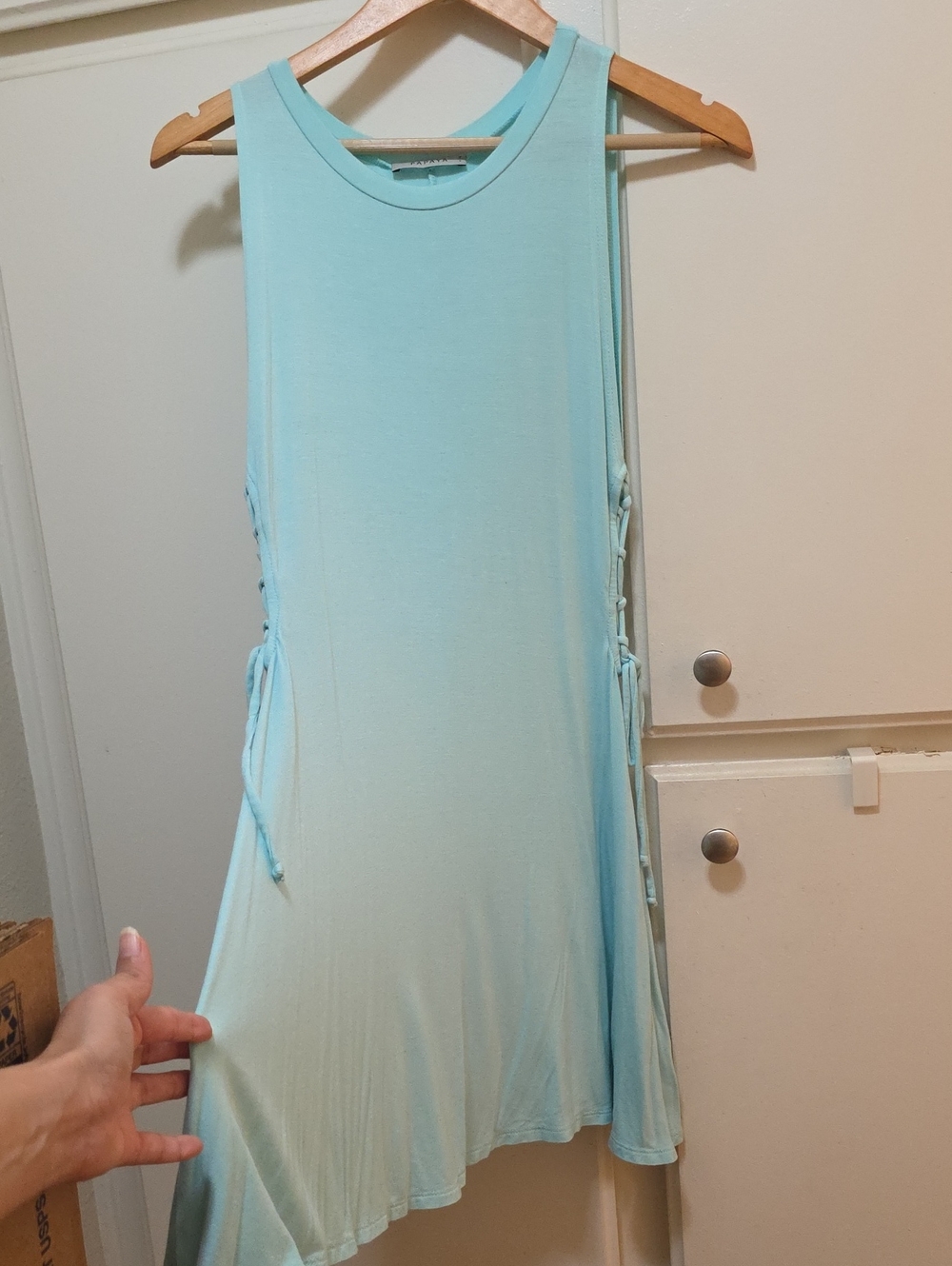 Papaya Mint Side-Tie Swing Dress